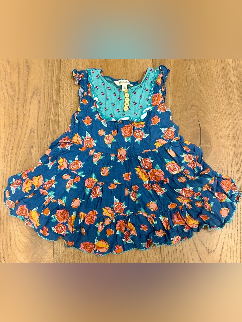 Matilda Jane Blue Floral Tiered Dress